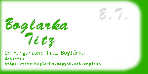 boglarka titz business card
